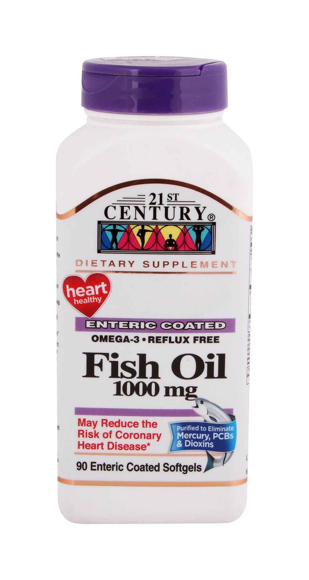 21st Century 1000mg Fish Oil Supplement, 90 softgels