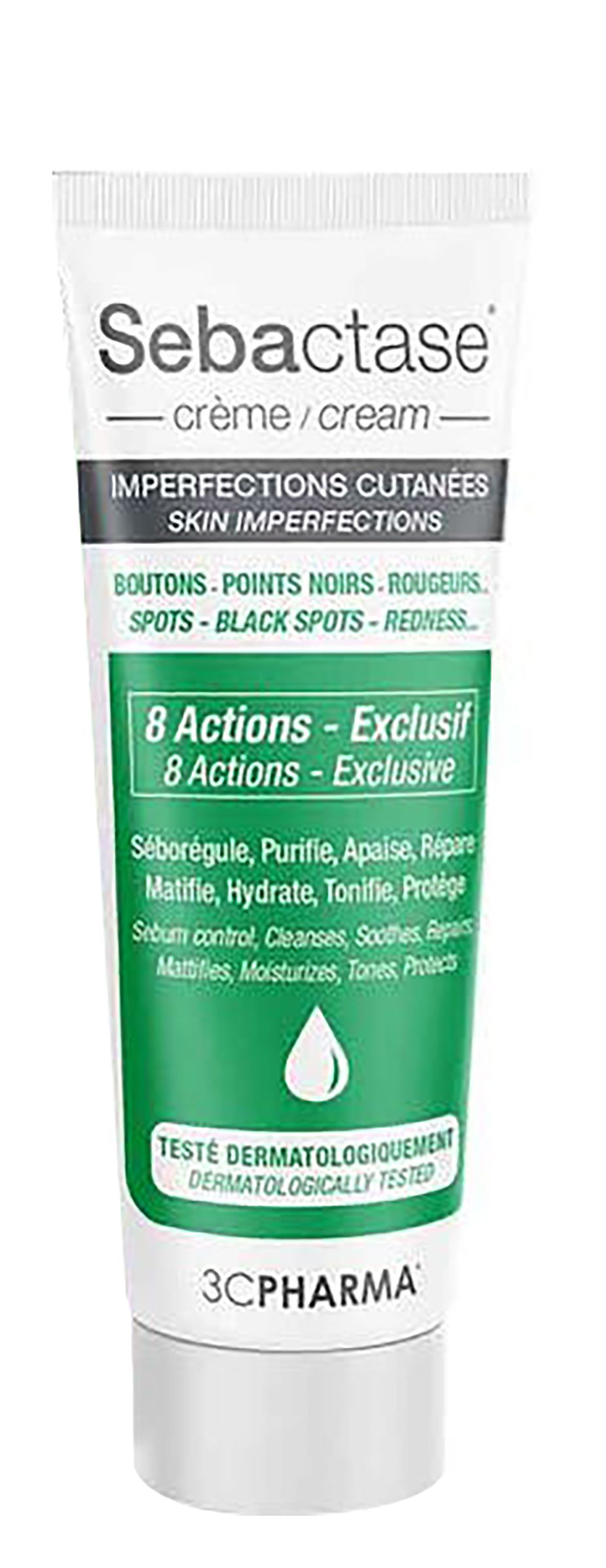 3C Pharma Sebactase Anti-Skin Imperfections  Hydrating & Anti-Black Spots Face Cream, 50ml