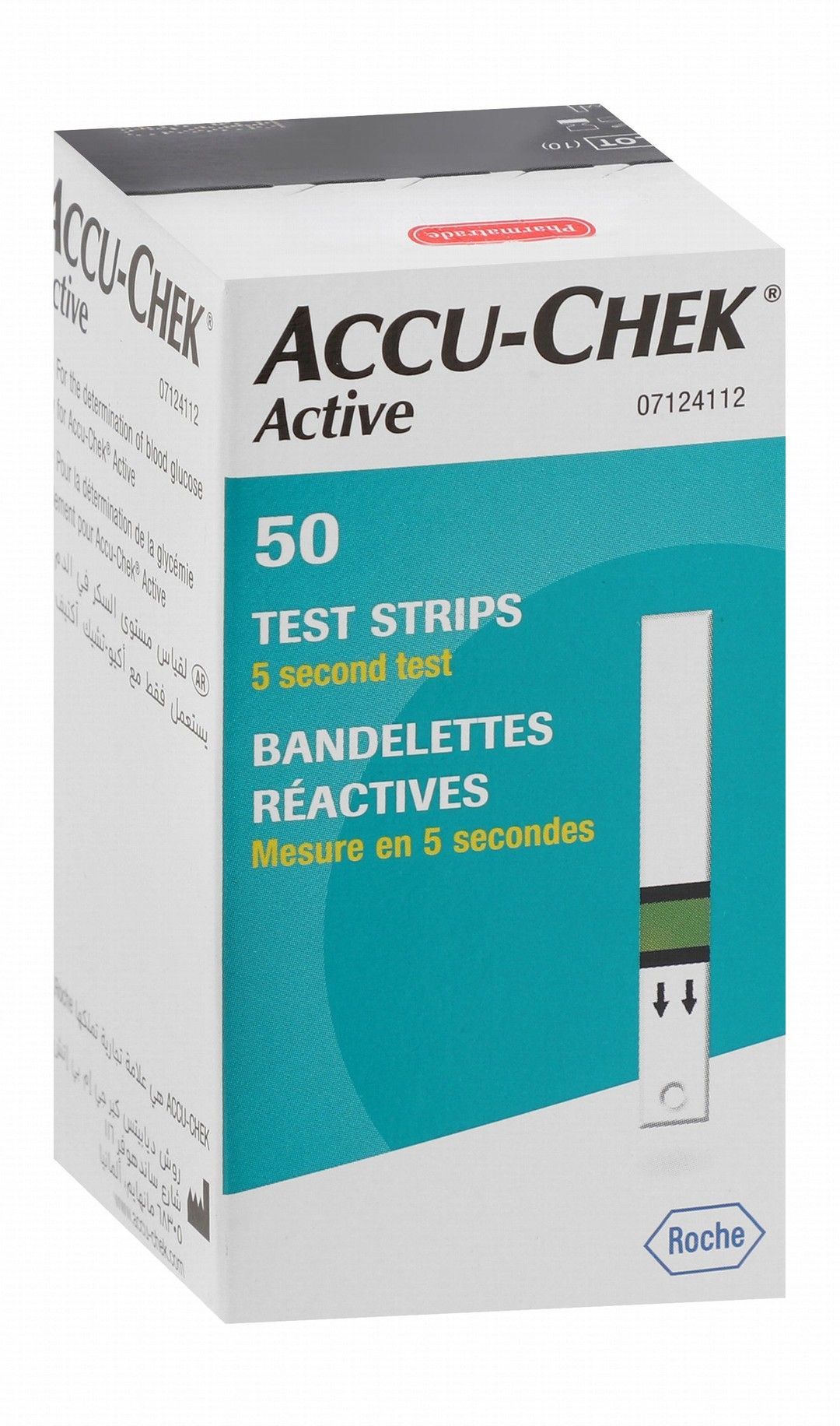 Accu-Chek Active Blood Glucose Test Strips, 50 Pieces