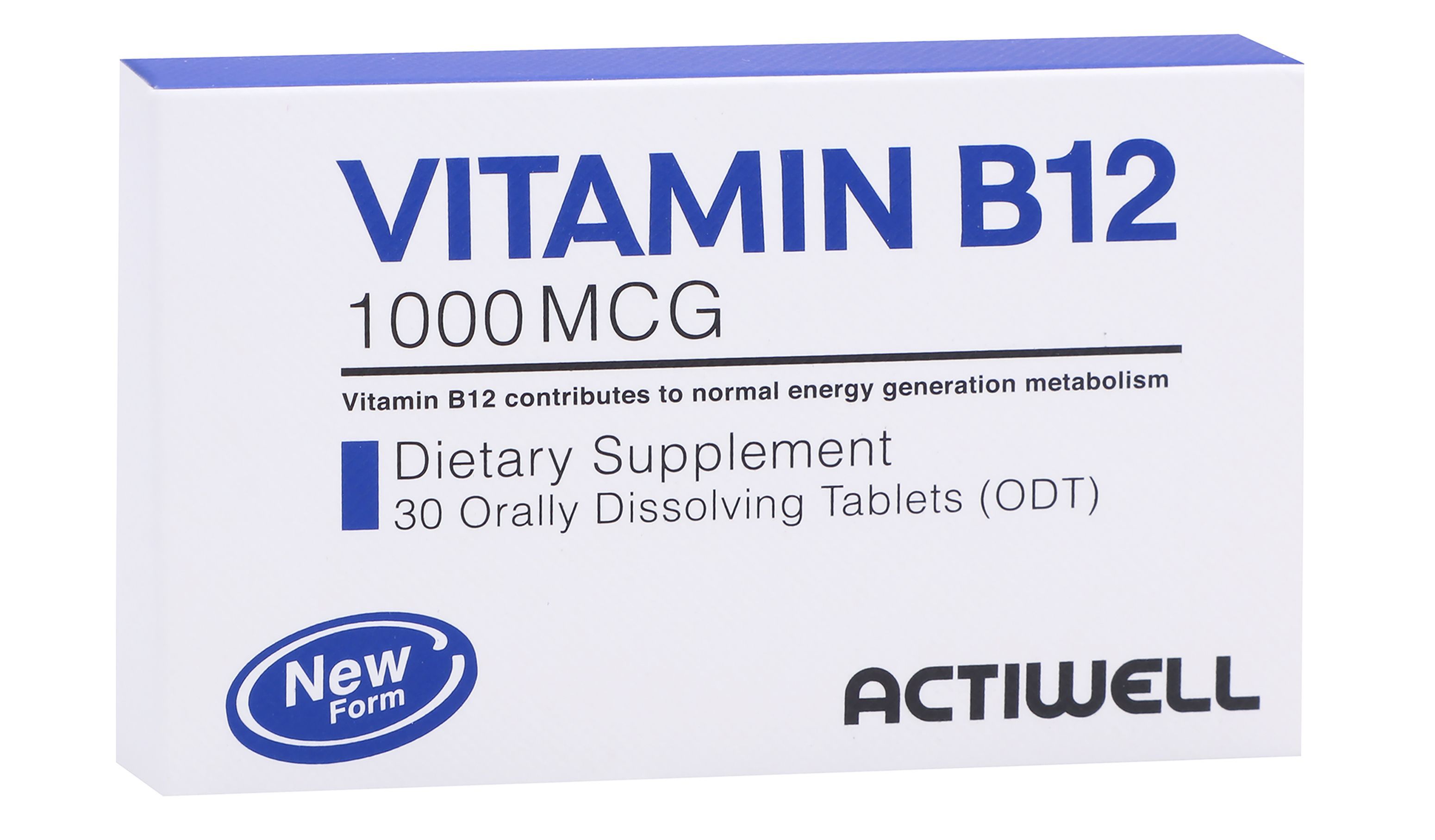 Actiwell Vitamin B12 1000Mcg Dietary Supplement Tablets, 30 Pieces