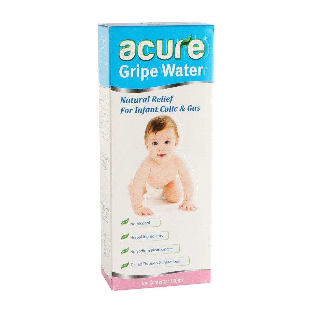 Acure Colic & Gas Relief Gripe Water for Infant, 130ml