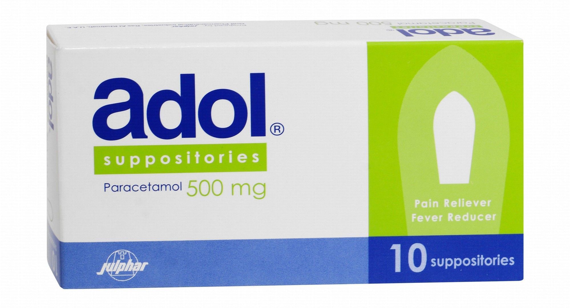 Adol 500mg Paracetamol Suppositories, 10 suppositories