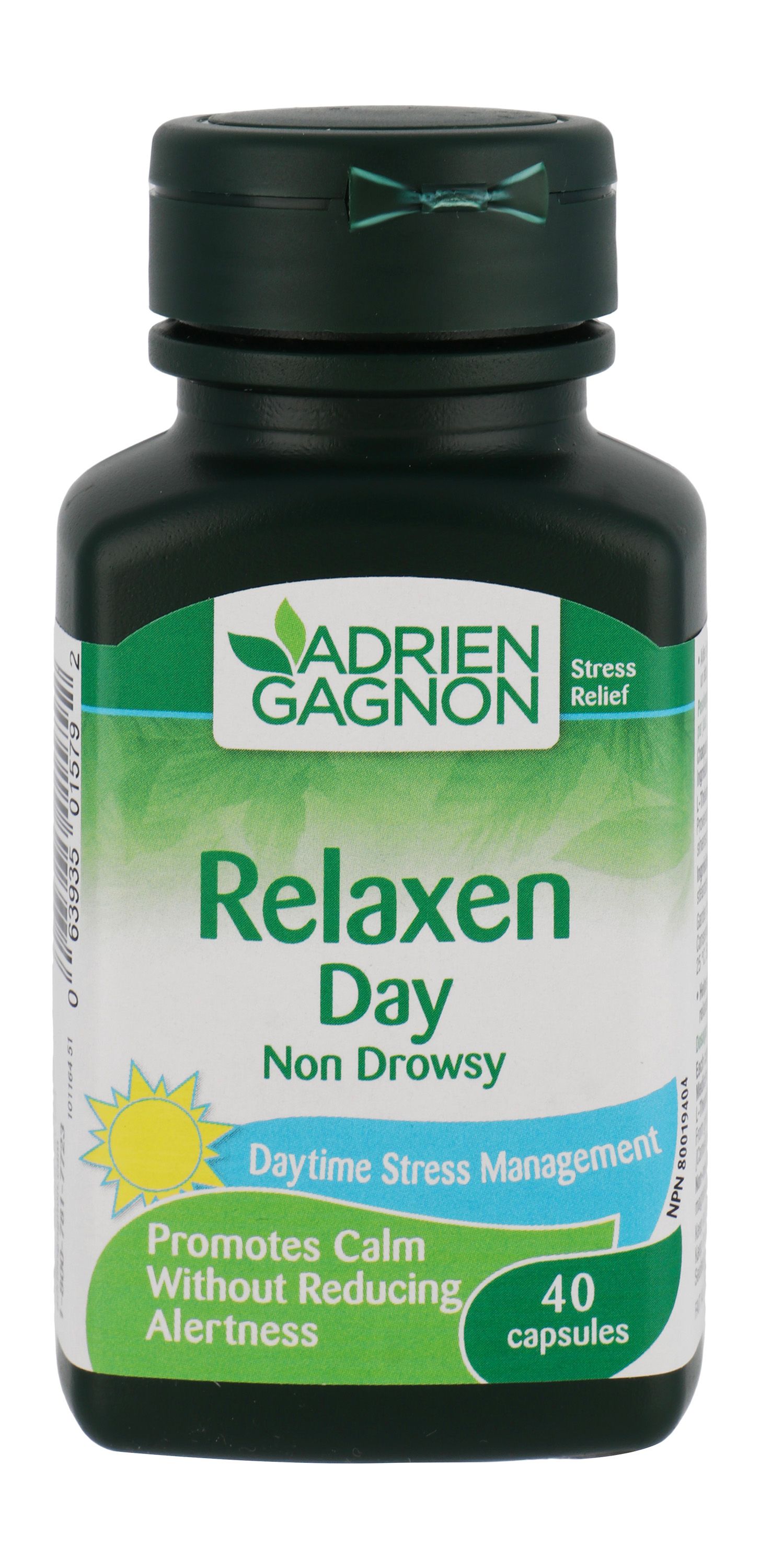 Adrien Gagnon Relaxen Day Non Drowsy Capsules, 40 Capsules