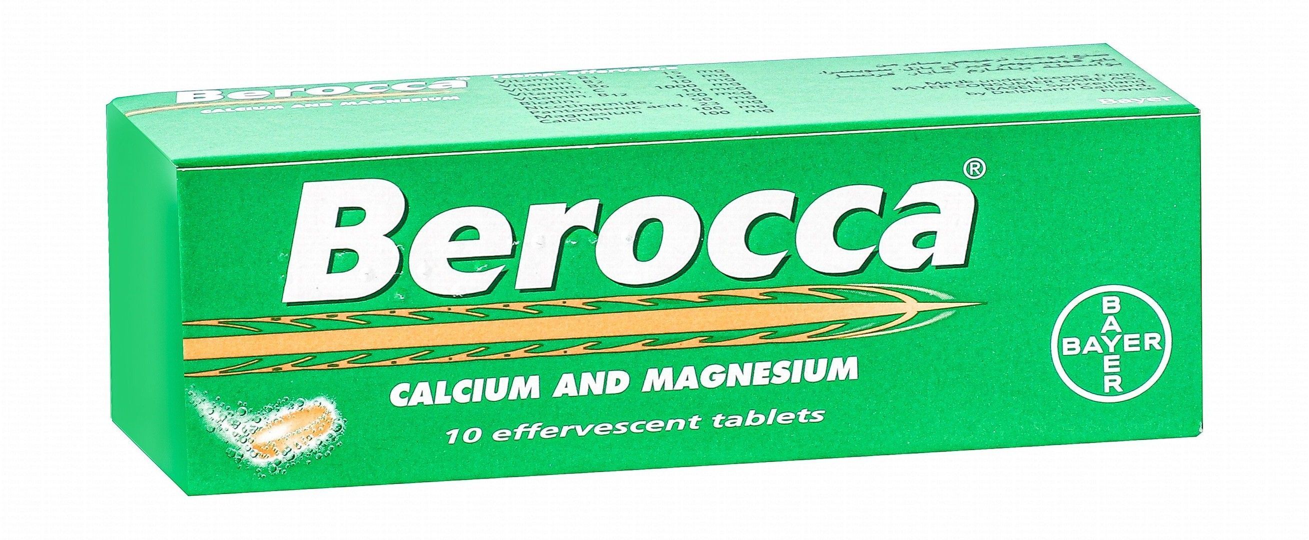 Berocca 100mg Calcium & Magnesium Effervescent Tablets, 10 Tablets