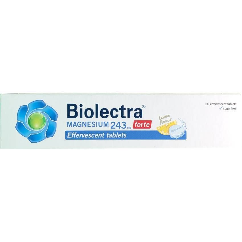 Biolectra Magnesium 243 Forte Effervescent Tablets, 20 Tablets