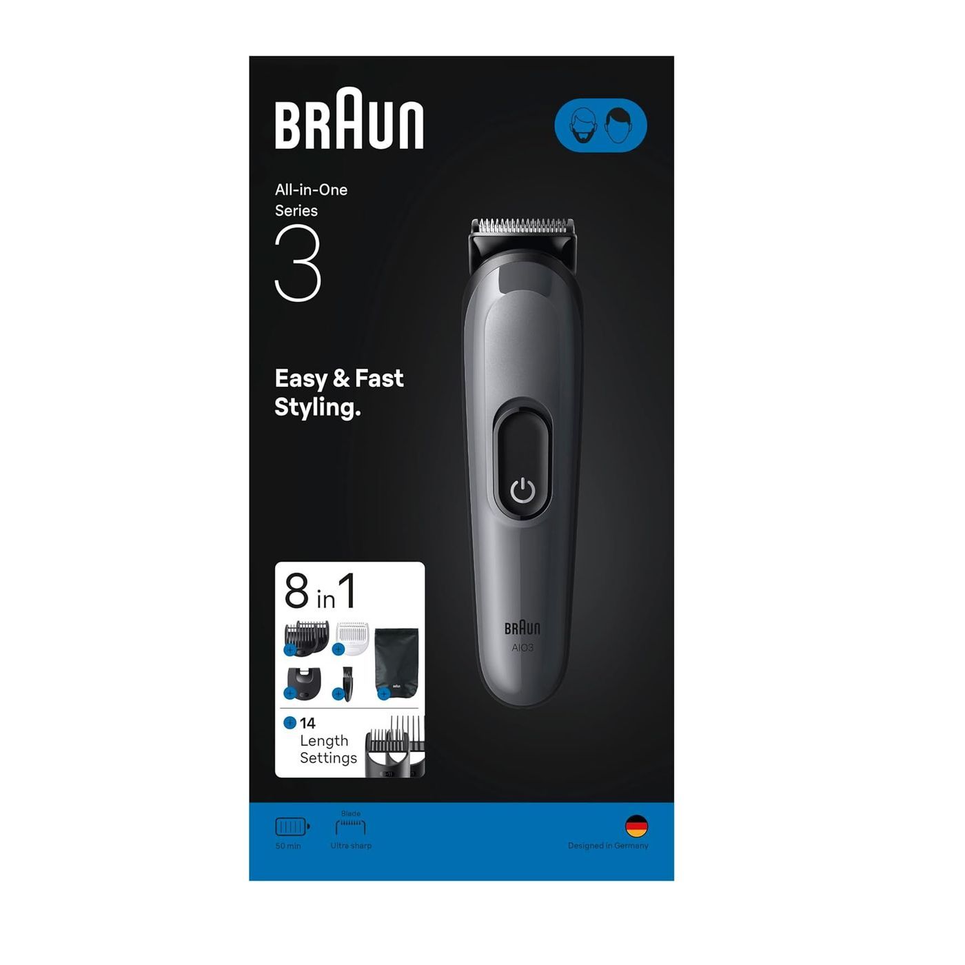 Braun MultiGrooming Kit AIO3540, Matte Grey