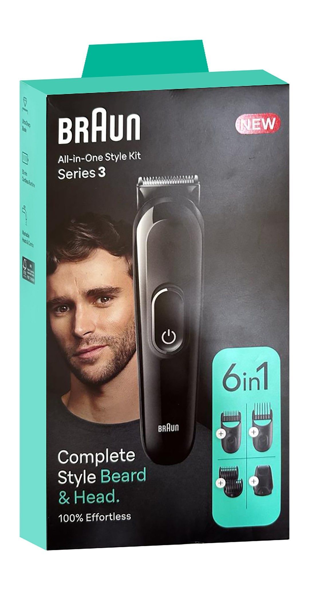 Braun Series 3 All in One Beard & Head Styling Kit - Black, MGK3410, 1 Pack