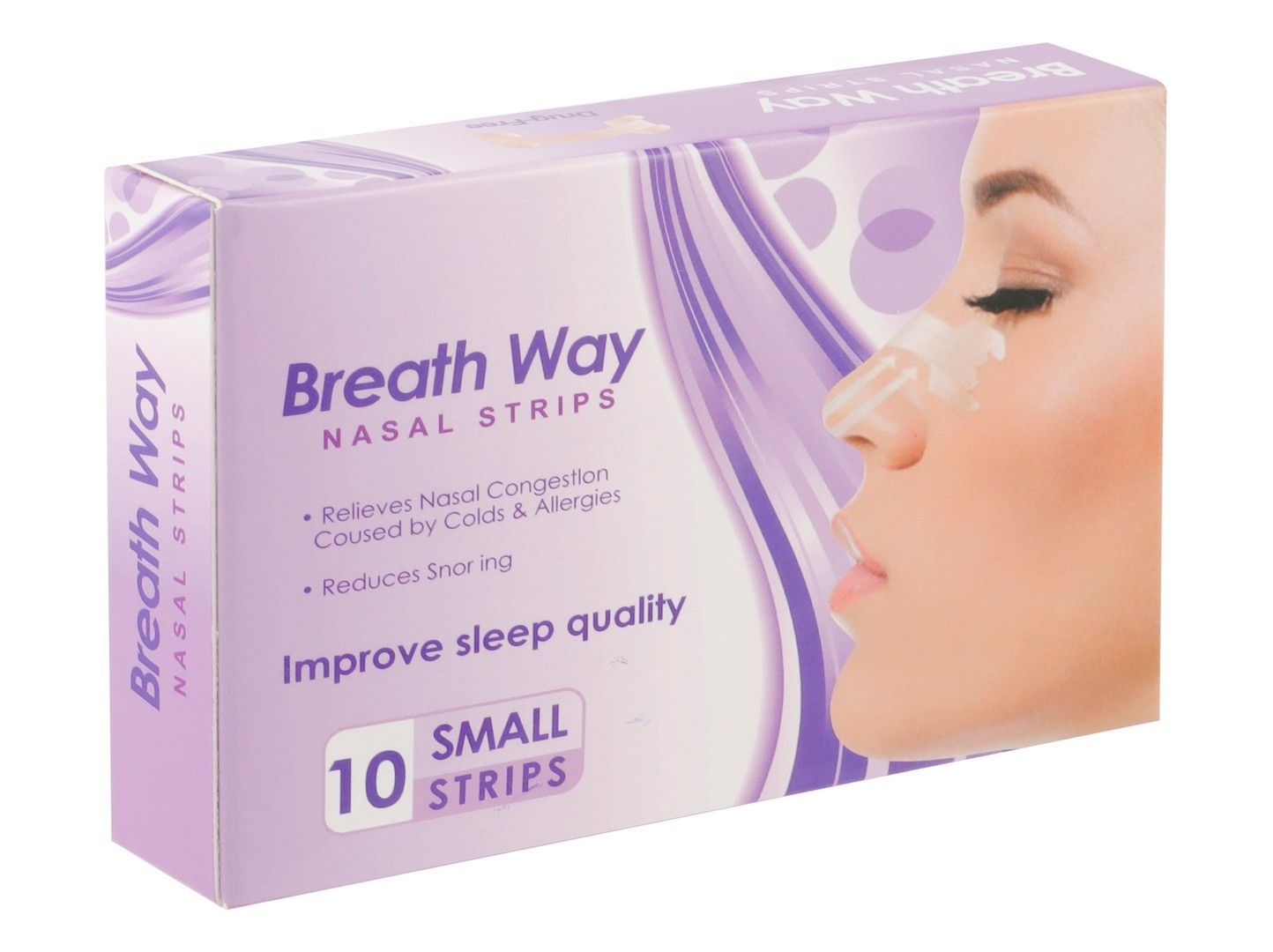 Breath Way Small Nasal Strips, 10 Pieces