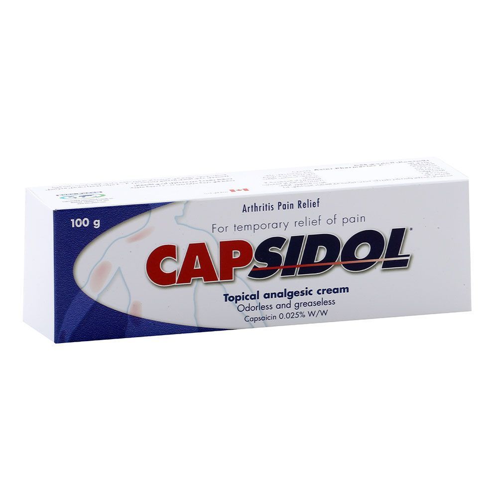 Capsidol Topical Analgesic Cream, 100g